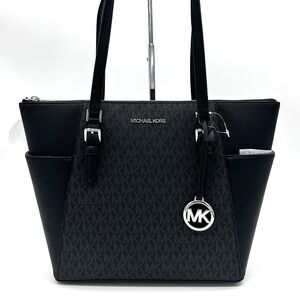 Michael Kors Large Charlotte Tote Bag Black (NWT)